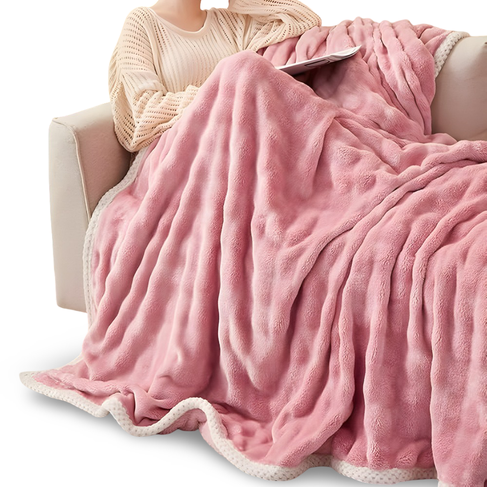 Plush Winter Cozy Blanket – Double-Sided Ultra-Soft Blanket for Sofa and Bed