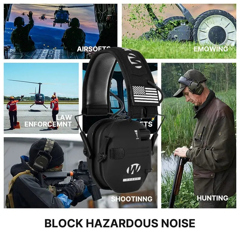 Protective Shooting Earmuffs - Active Noise Reduction, Lightweight and Comfortable for Shooting Activities