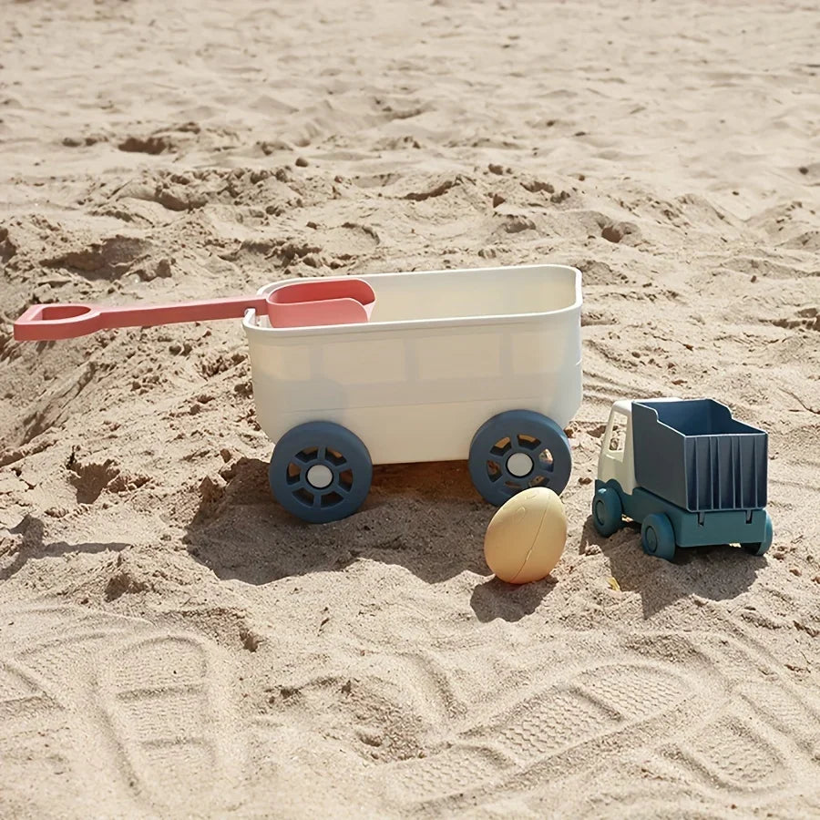 Pull-Along Wagon Beach Toy Set