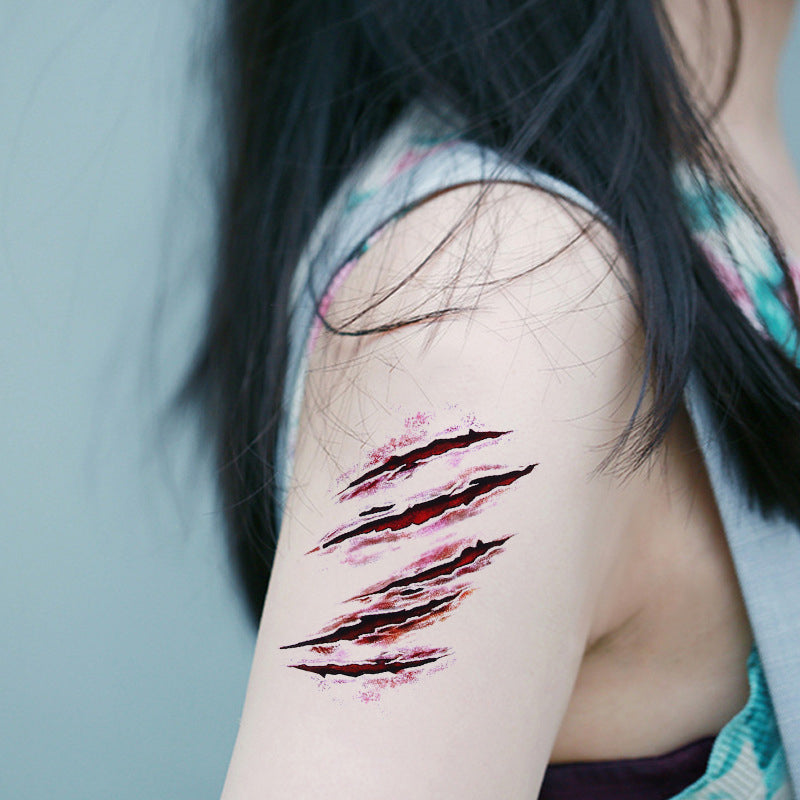 Realistic Halloween Horror Temporary Tattoos