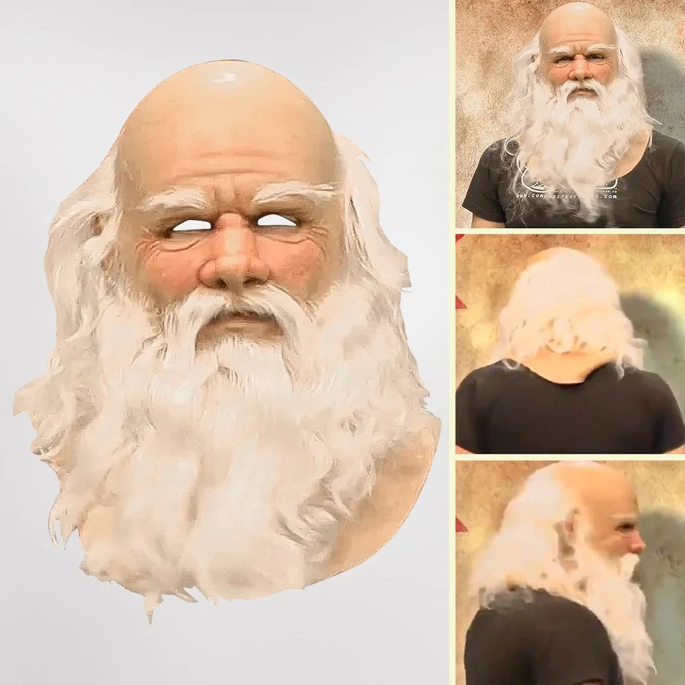 Realistic Latex Santa Claus Mask for Comfortable Fit