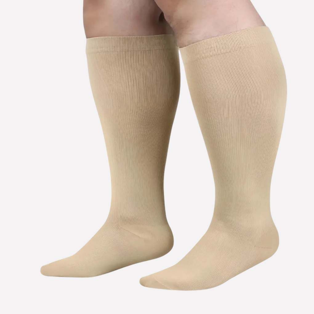 Ribbed Graduated Compression Knee-High Socks