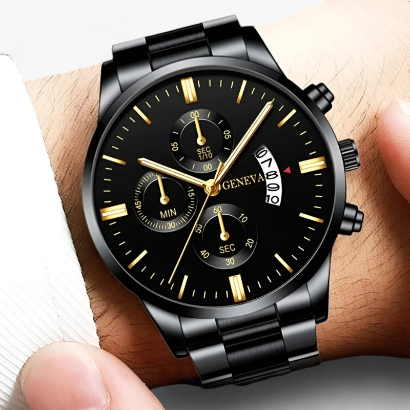 Round Dial Watch with Adjustable Strap