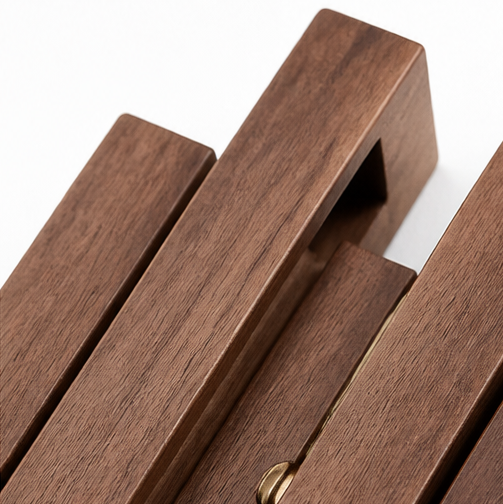 Sculptural Wooden Wall Coat Rack