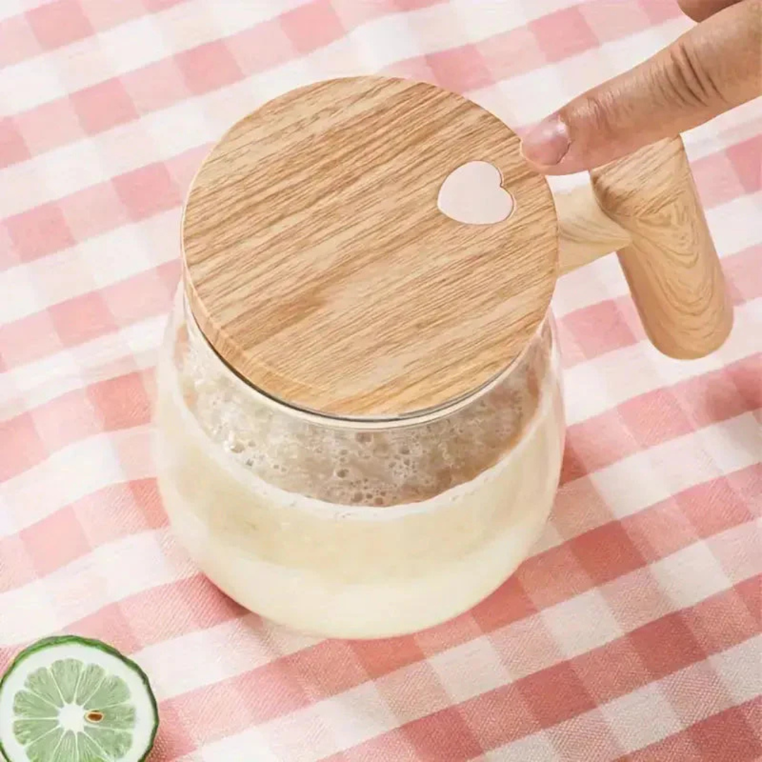Self-Stirring Coffee Mug with Automatic Mixer