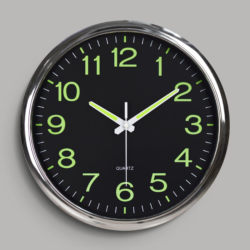 Silent Classroom Wall Clock with LED Light