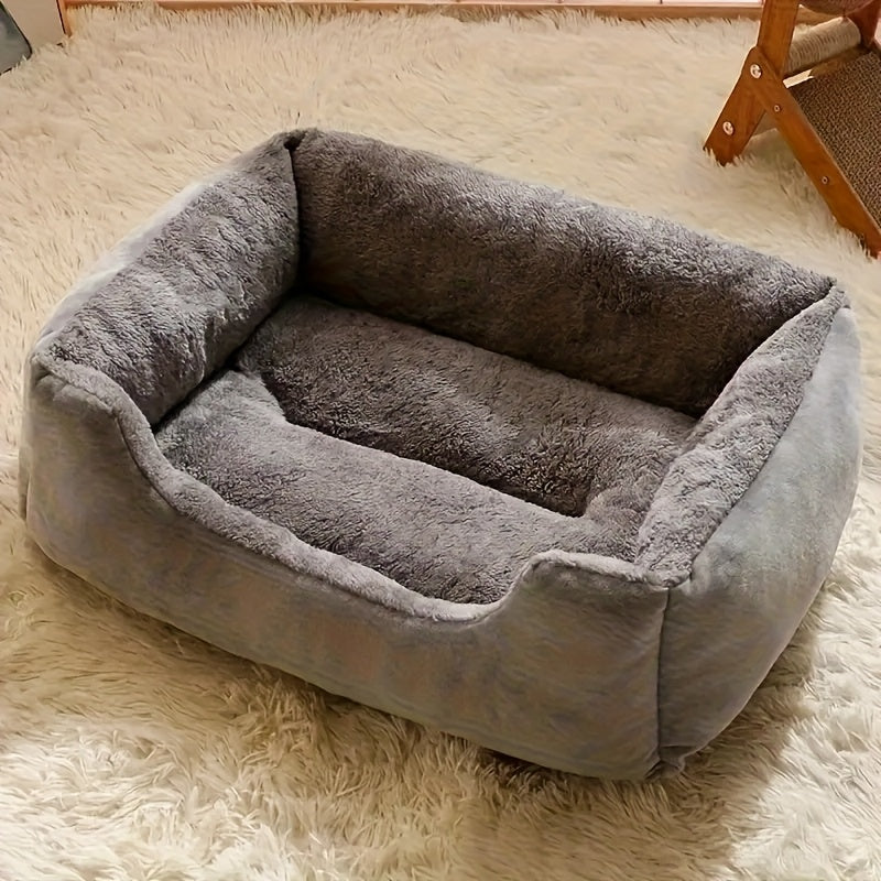 Soft Cat and Dog Bed for Small Pets with Comfortable Plush Border