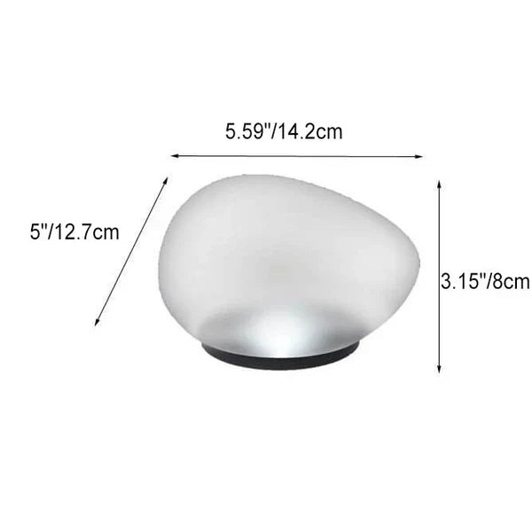 Solar-Powered LED Light with Glass Design