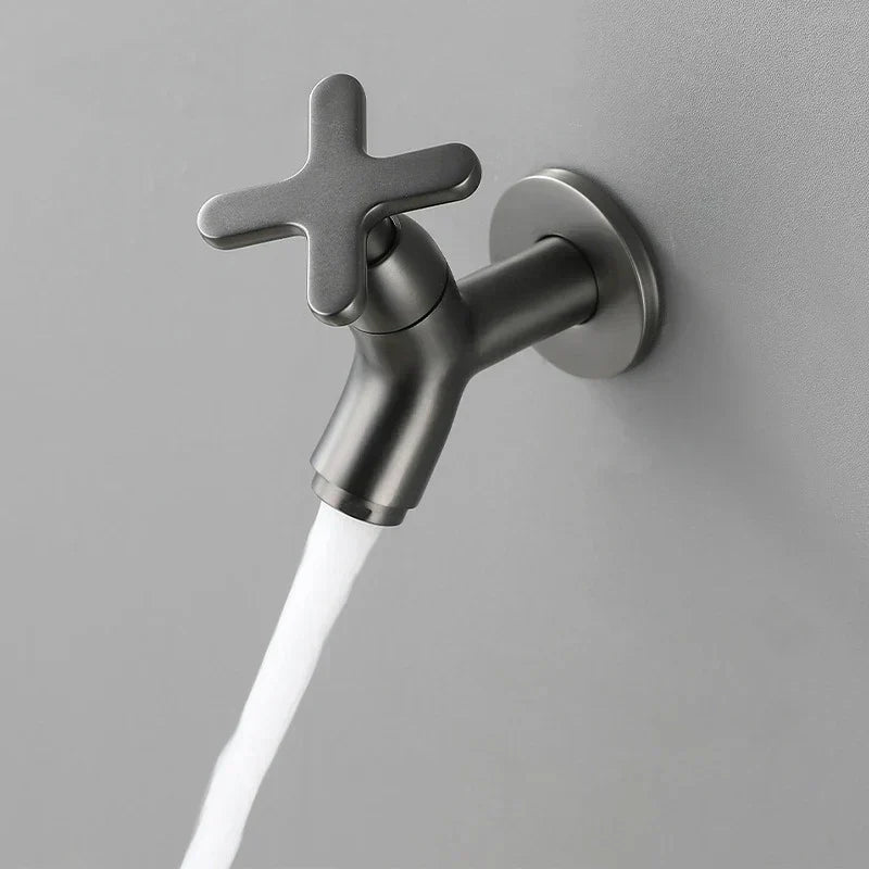 Solid Brass Wall Faucet - Cold Water Only