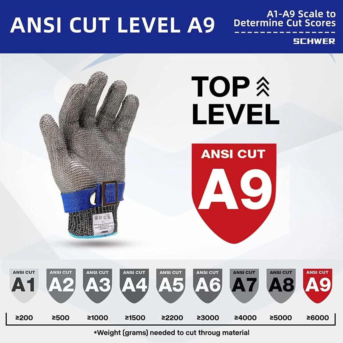Stainless Steel Safety Gloves with Maximum Cut Resistance