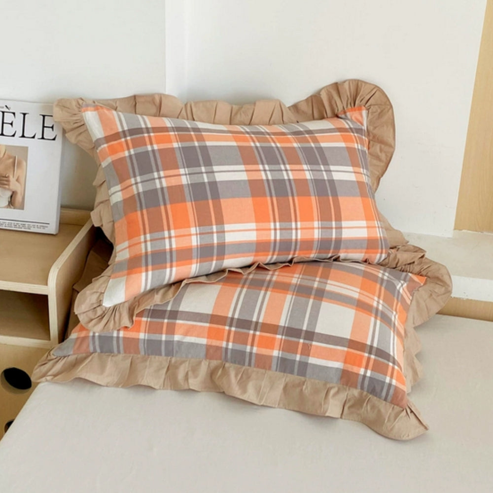 Striped Ruffled Pillowcases