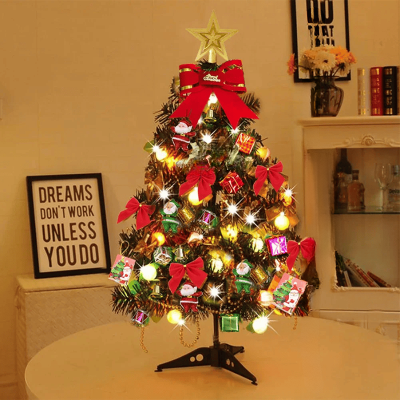 Tabletop Christmas Tree with Built-in Lights