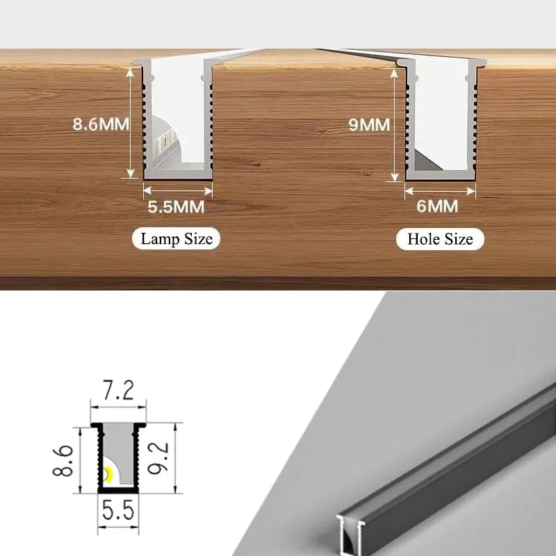 Ultra-Thin LED Under-Cabinet Light Strips – Adjustable Length, Energy-Efficient, Ideal for Kitchen and Living Room Lighting