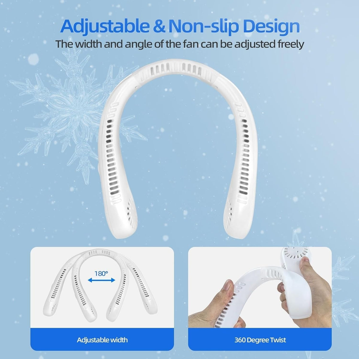 Unisex 5-Speed Neck Fan - Portable and Bladeless