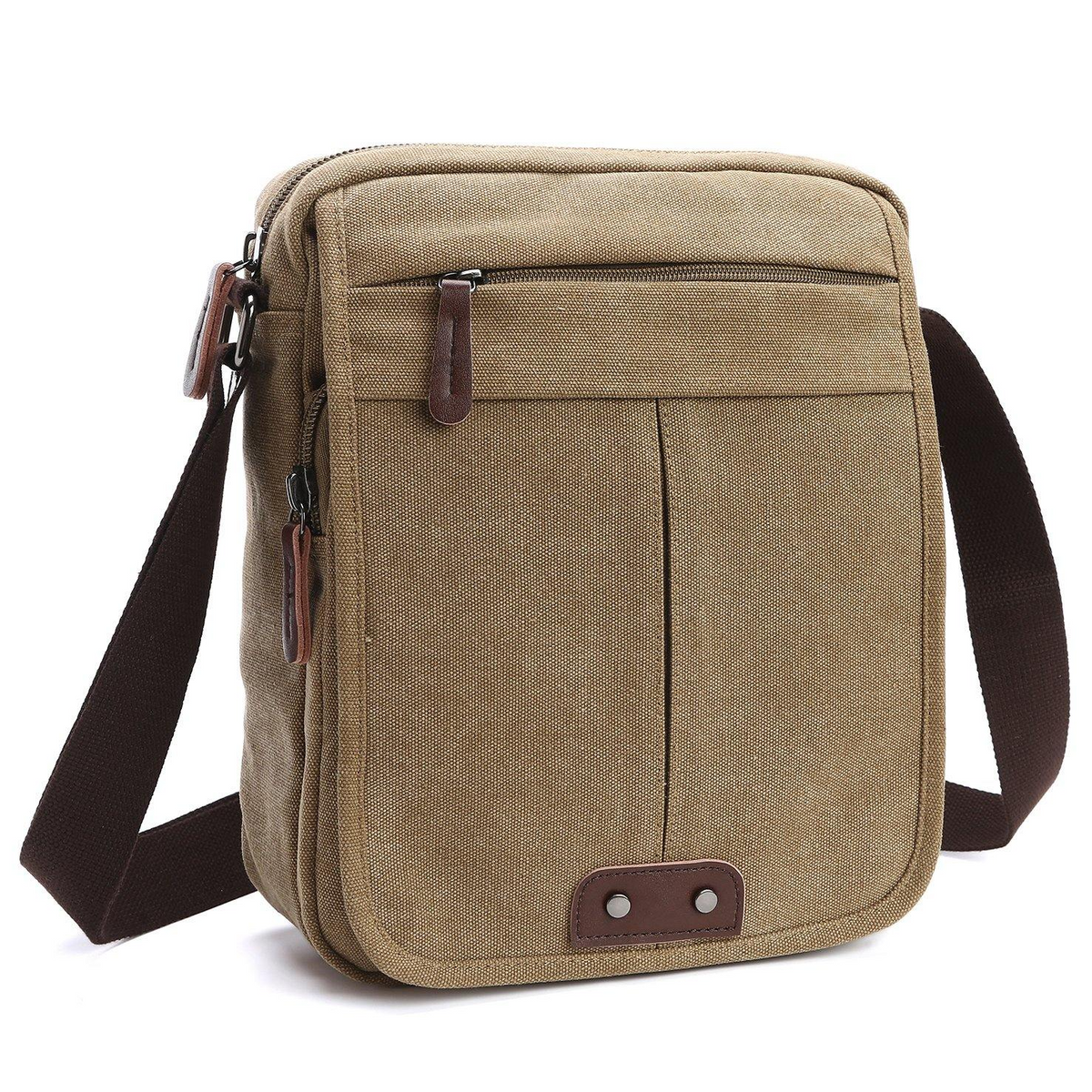 Unisex Canvas Crossbody Bag with Adjustable Strap