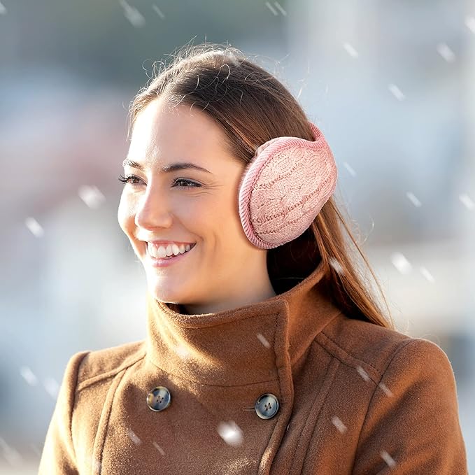 Unisex Foldable Knitted Ear Warmers - Pack of 4