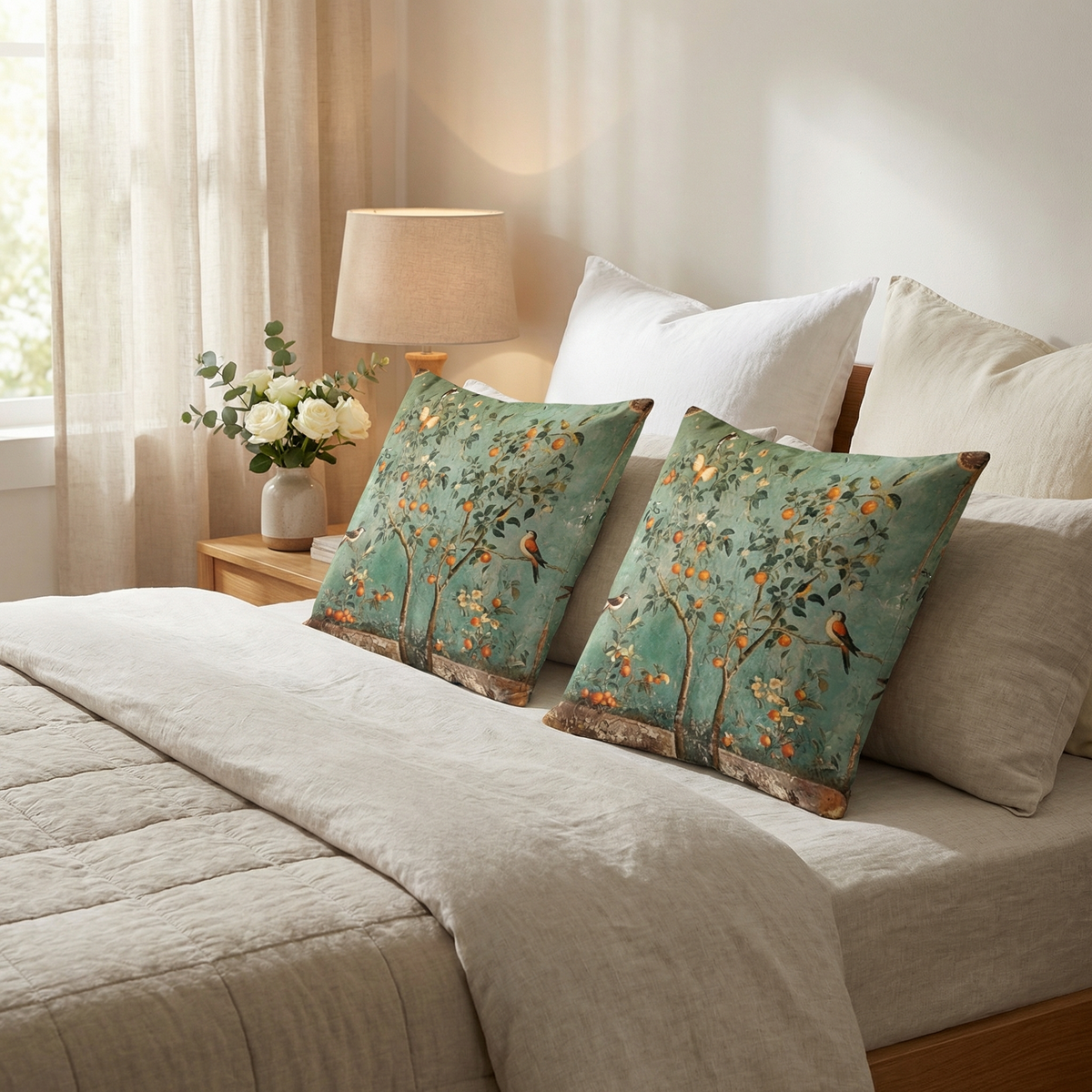 Vintage Botanical Pillow Covers