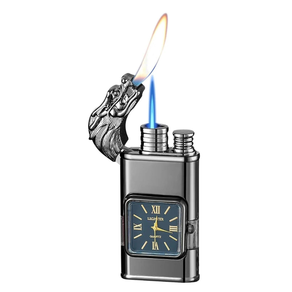 Vintage-Inspired Multifunctional Double-Flame Watch Lighter