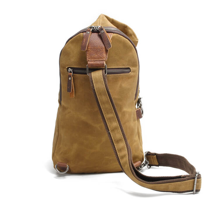 Water-Resistant Canvas Crossbody Bag with Anti-Theft Pocket