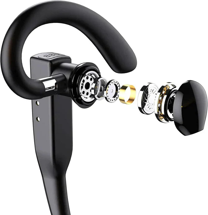 Wireless Bluetooth 5.1 Earpiece with Noise Cancellation and Dual Microphone