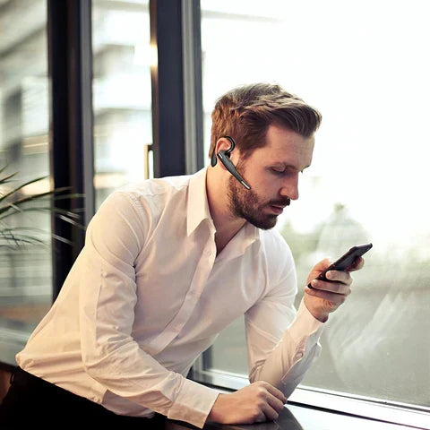 Wireless Bluetooth 5.1 Trucker Headset with Dual Microphone and Noise Cancellation