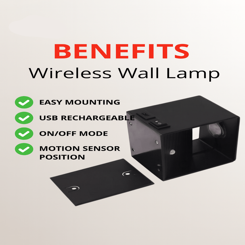 Wireless LED Wall Sconce with Adjustable Light Beam