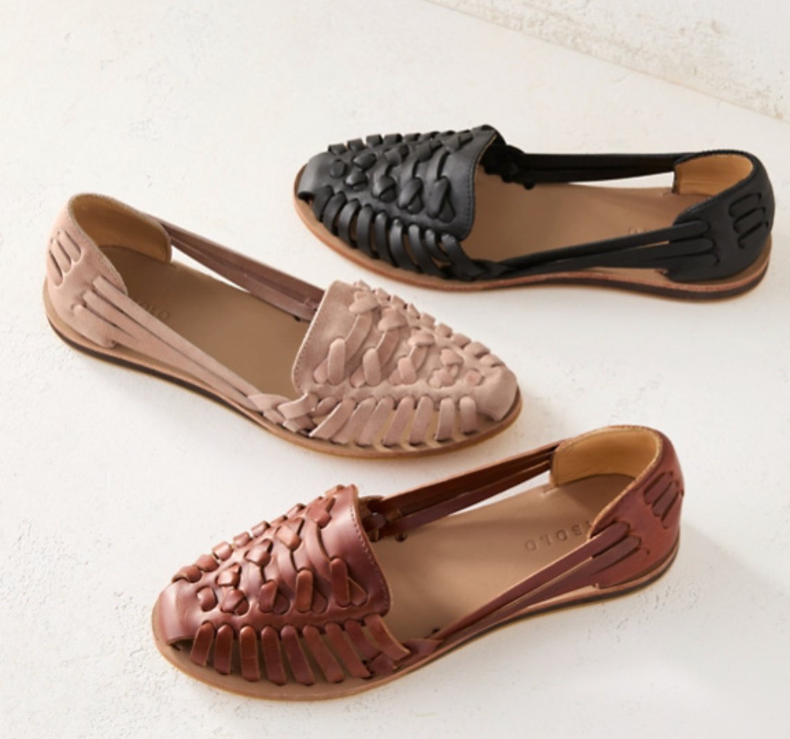 Women's Closed-Toe Woven Flat Sandals
