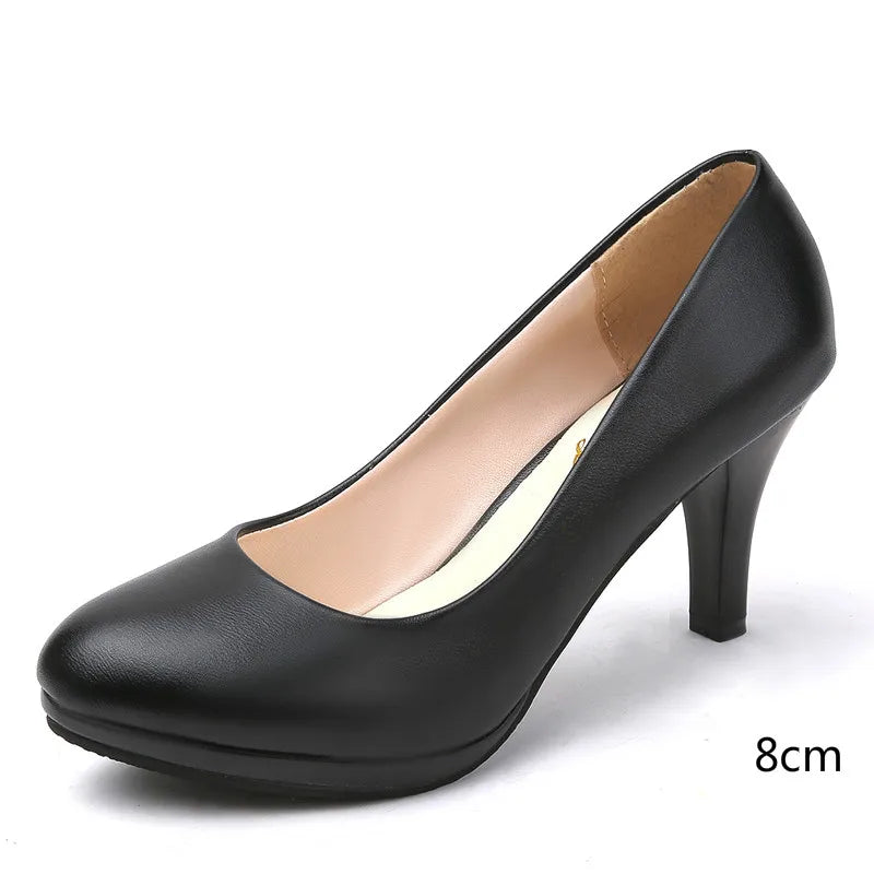 Women's Elegant Black Orthopedic Pumps with Cushioned Support