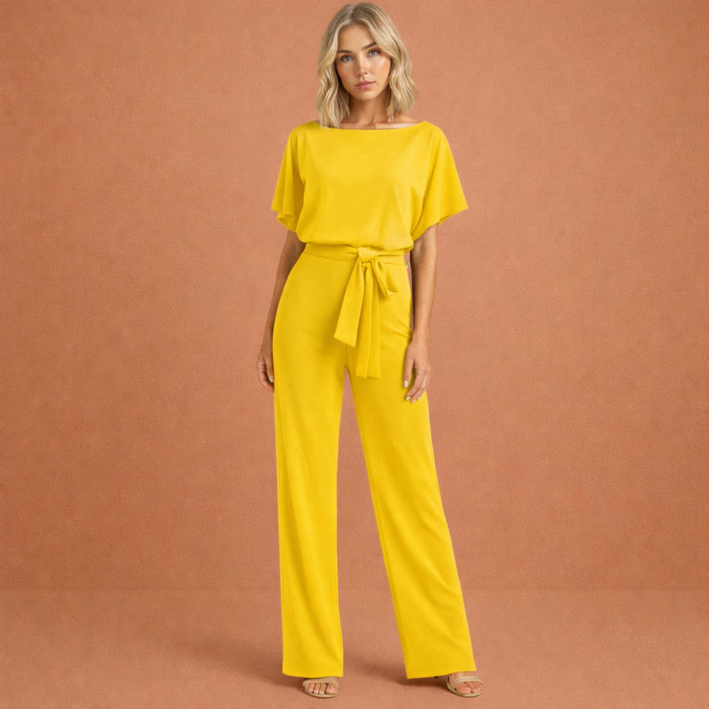 Women's Elegant Two-Piece Belted Set