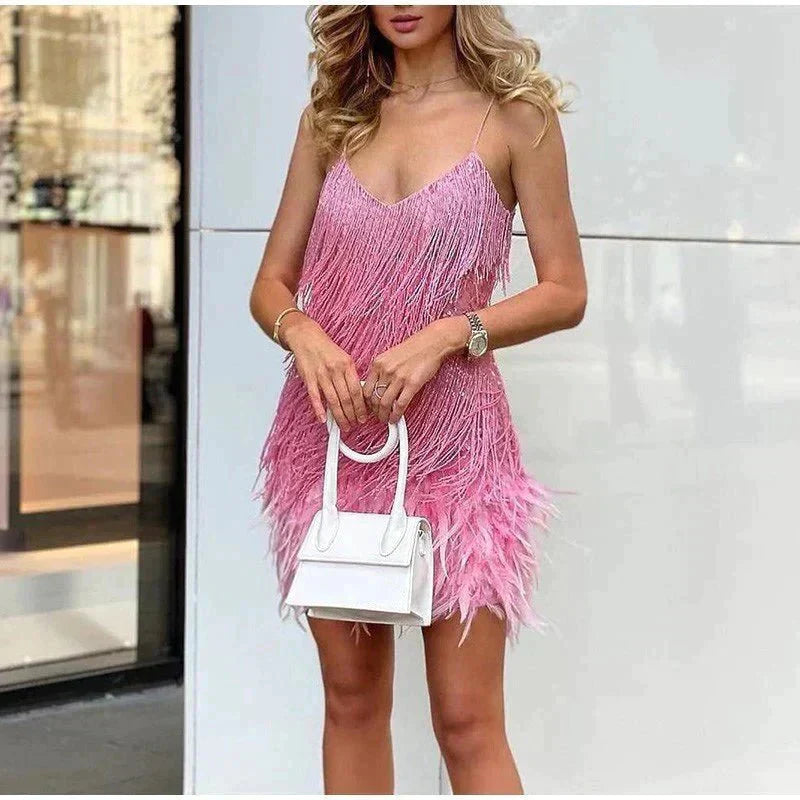 Women's Fringe Mini Dress