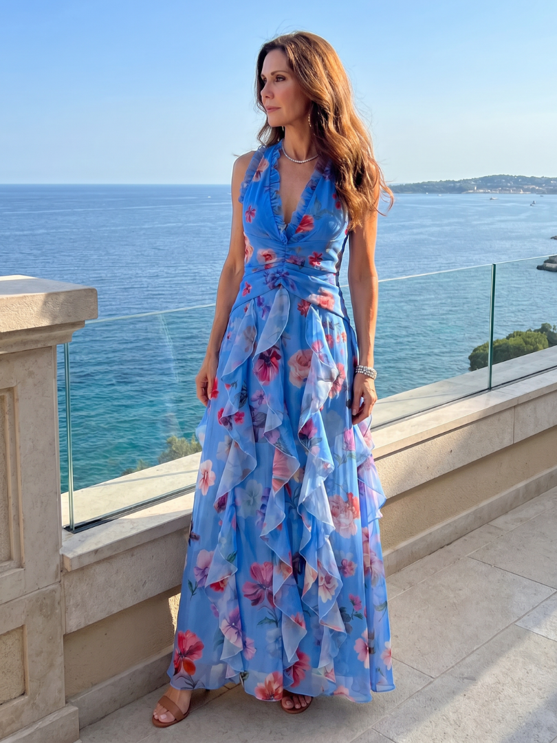 Women's Halter Neck Maxi Dress