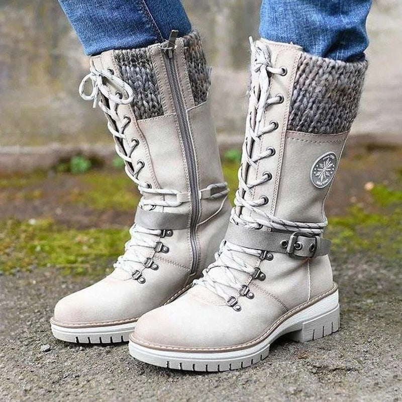 Women's Lace-Up Knee-High Boots