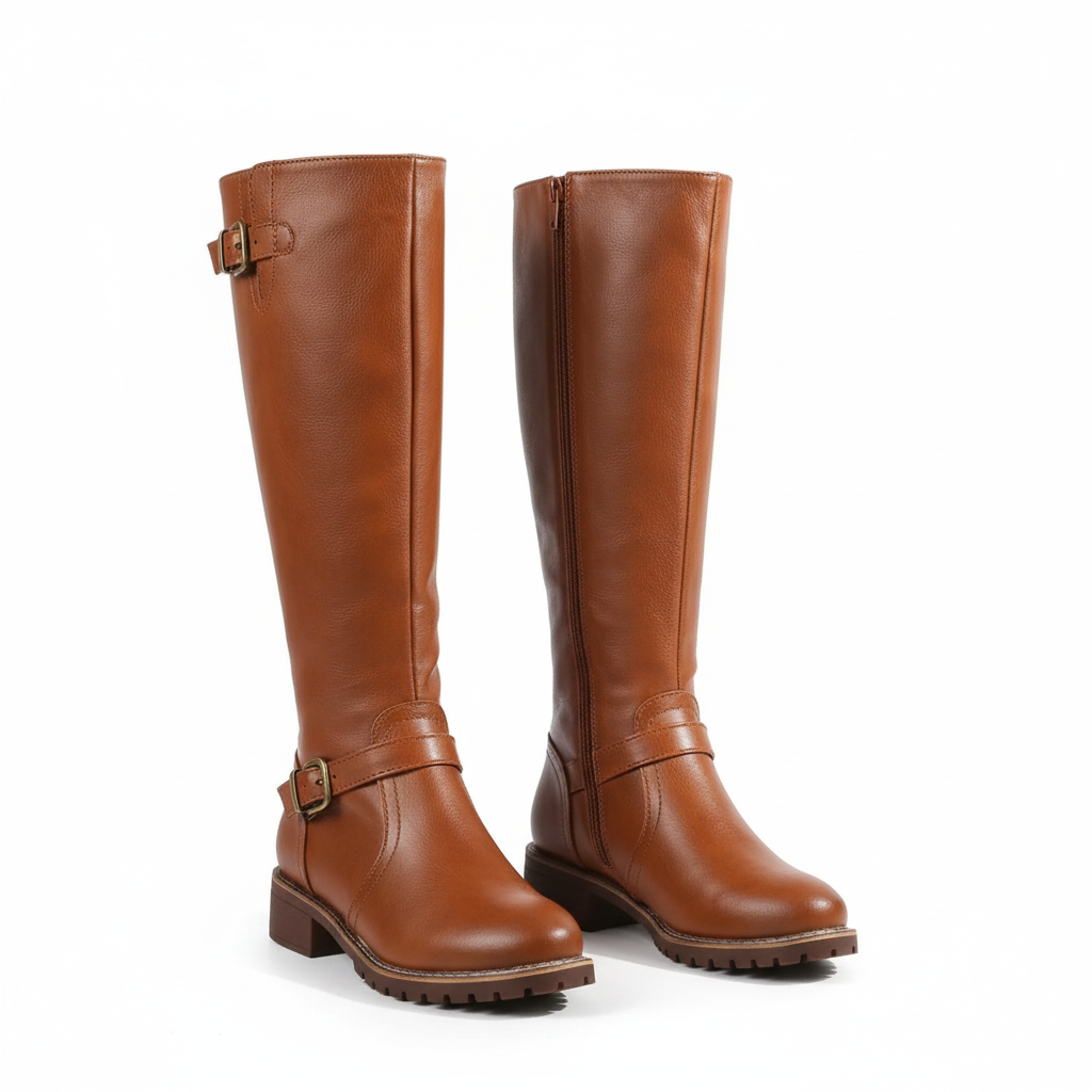 Women's Leather Boots with All-Day Comfort and Durable Finish