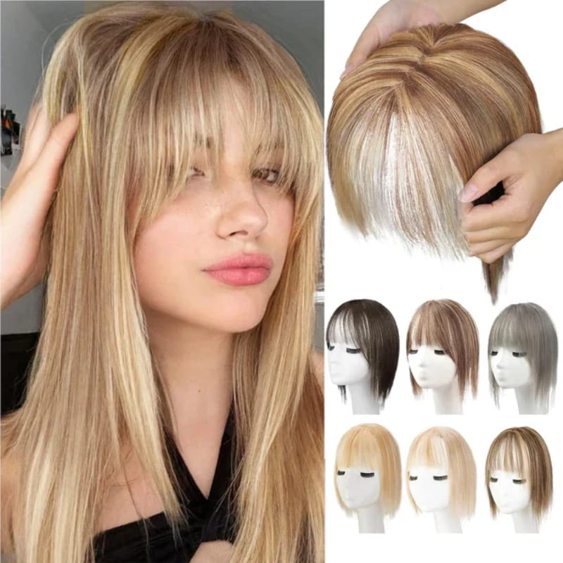 Women's Natural Hairpiece with Bangs