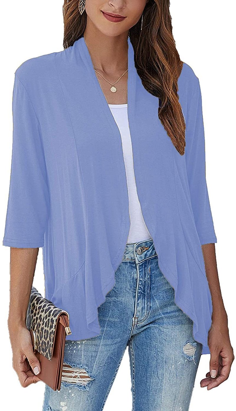 Women's Open Front Draped Cardigan