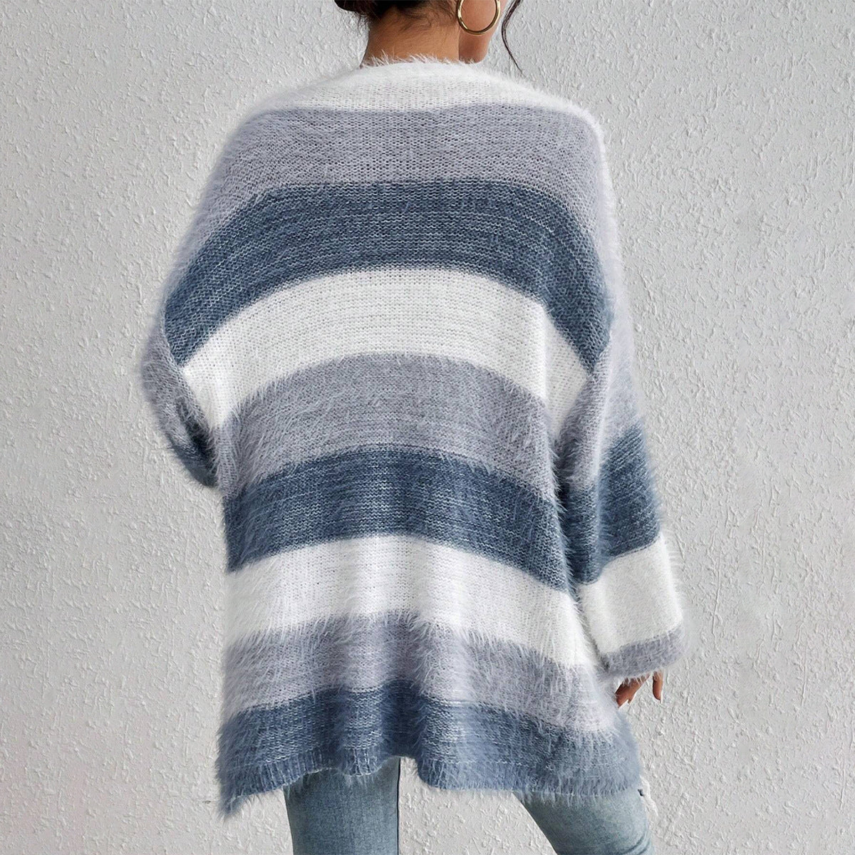 Women's Oversized Striped Cardigan