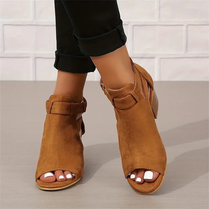 Women's Peep-Toe Ankle Boots