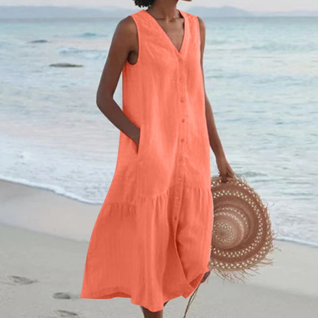 Women's Sleeveless Midi Dress