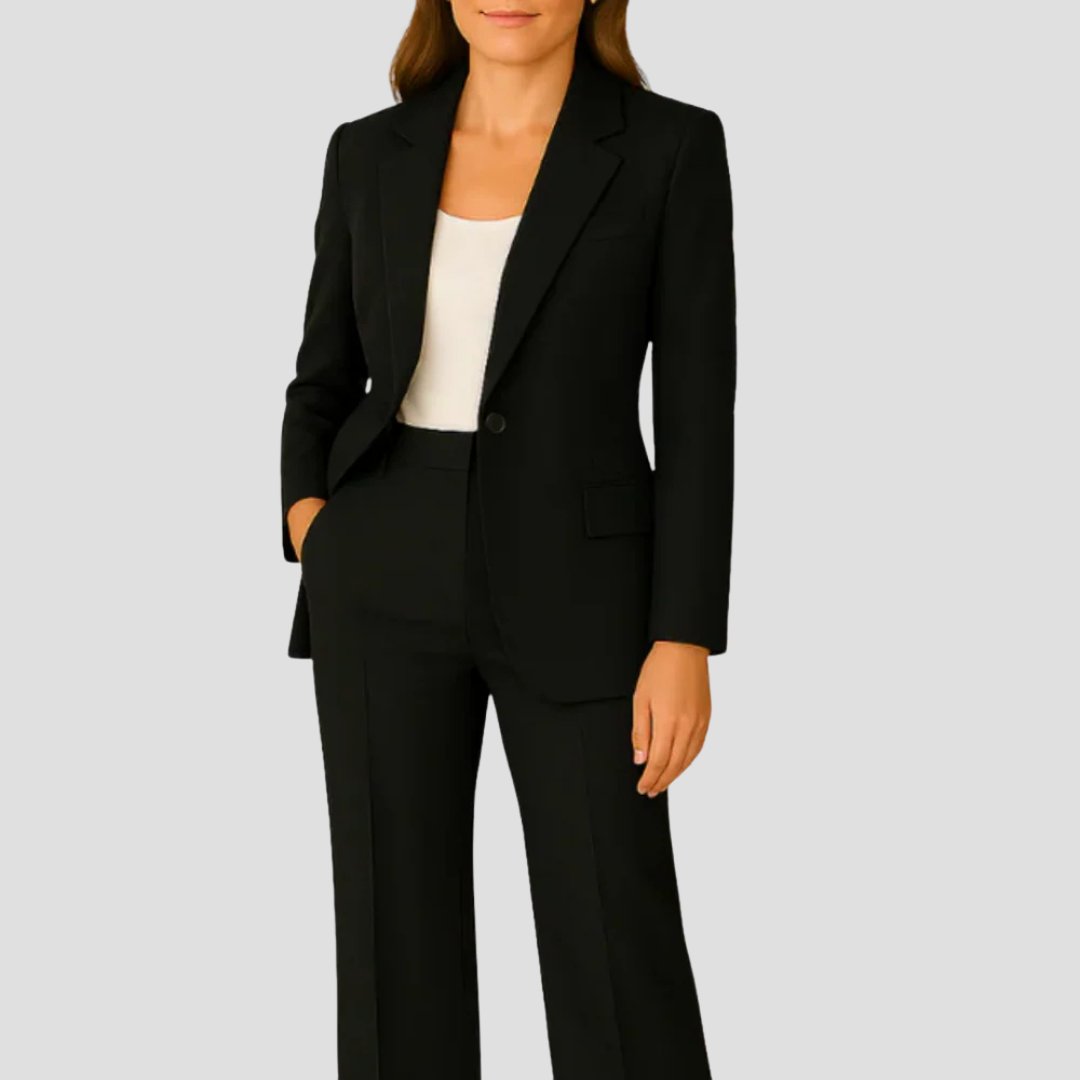 Women's Tailored Single-Button Two-Piece Suit Set