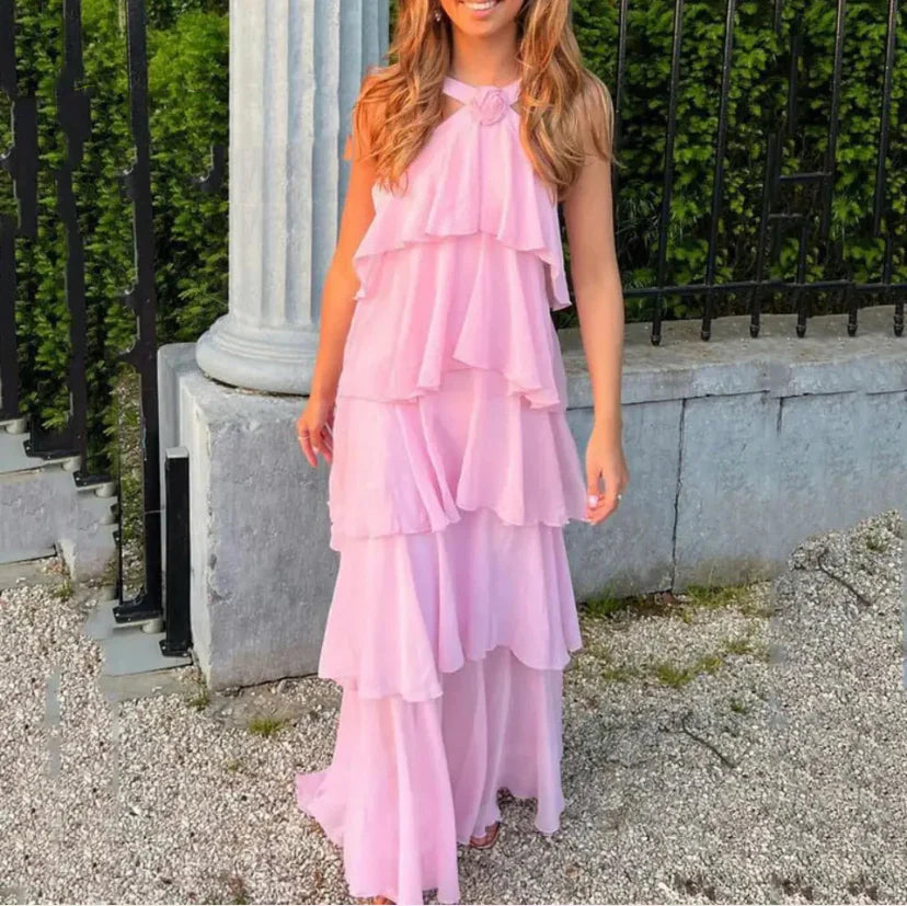 Women's Tiered A-Line Maxi Dress
