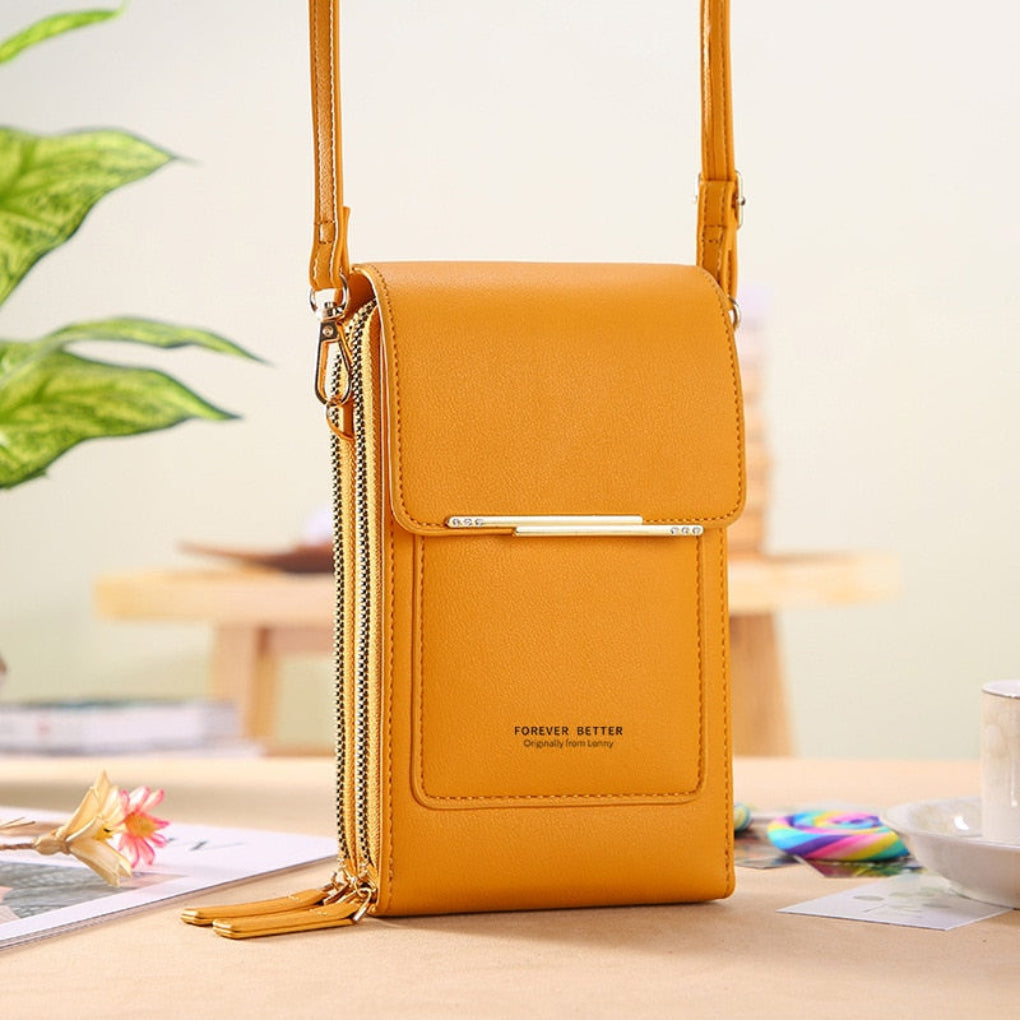 Women's Touchscreen Shoulder Bag with Zipper Pocket