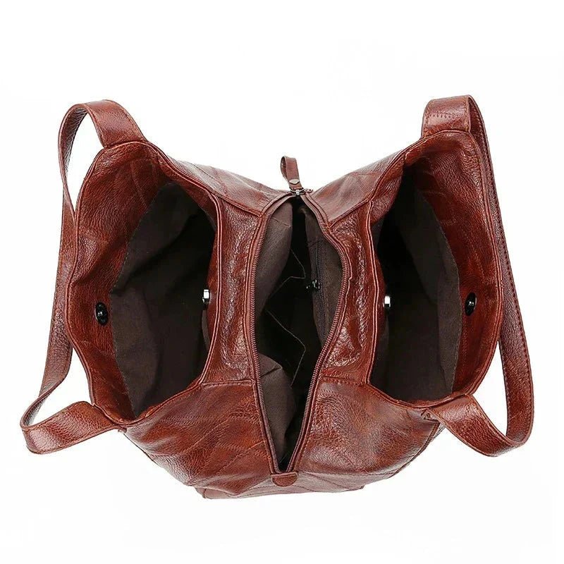 Women's Vintage Soft Leather Slouchy Hobo Shoulder Bag