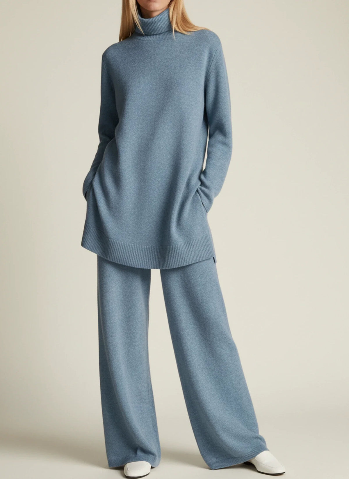 Women's Wide-Leg Relaxed Fit Trousers Set