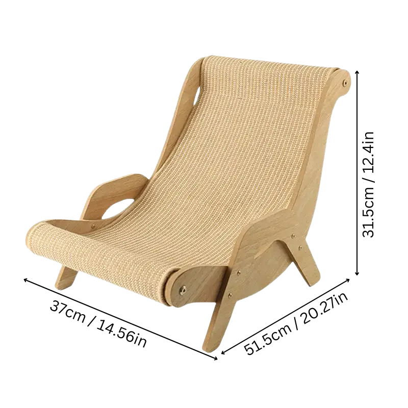 Wooden Lounge Chair Cat Scratcher