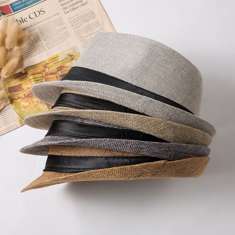 Woven Straw Trilby Sun Hat