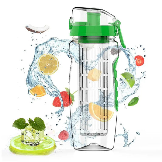 1 Litre Water Bottle with Fruit Infuser and Time Tracker