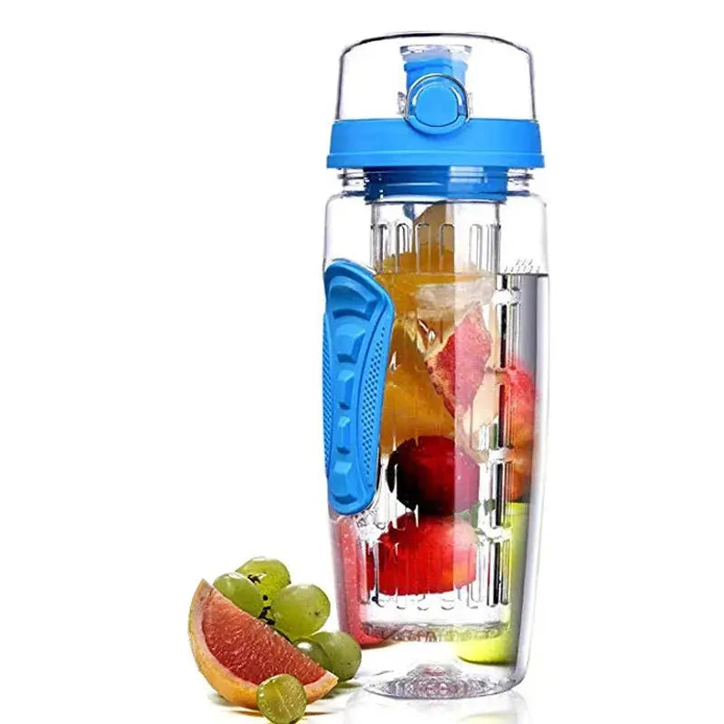 1 Litre Water Bottle with Fruit Infuser and Time Tracker