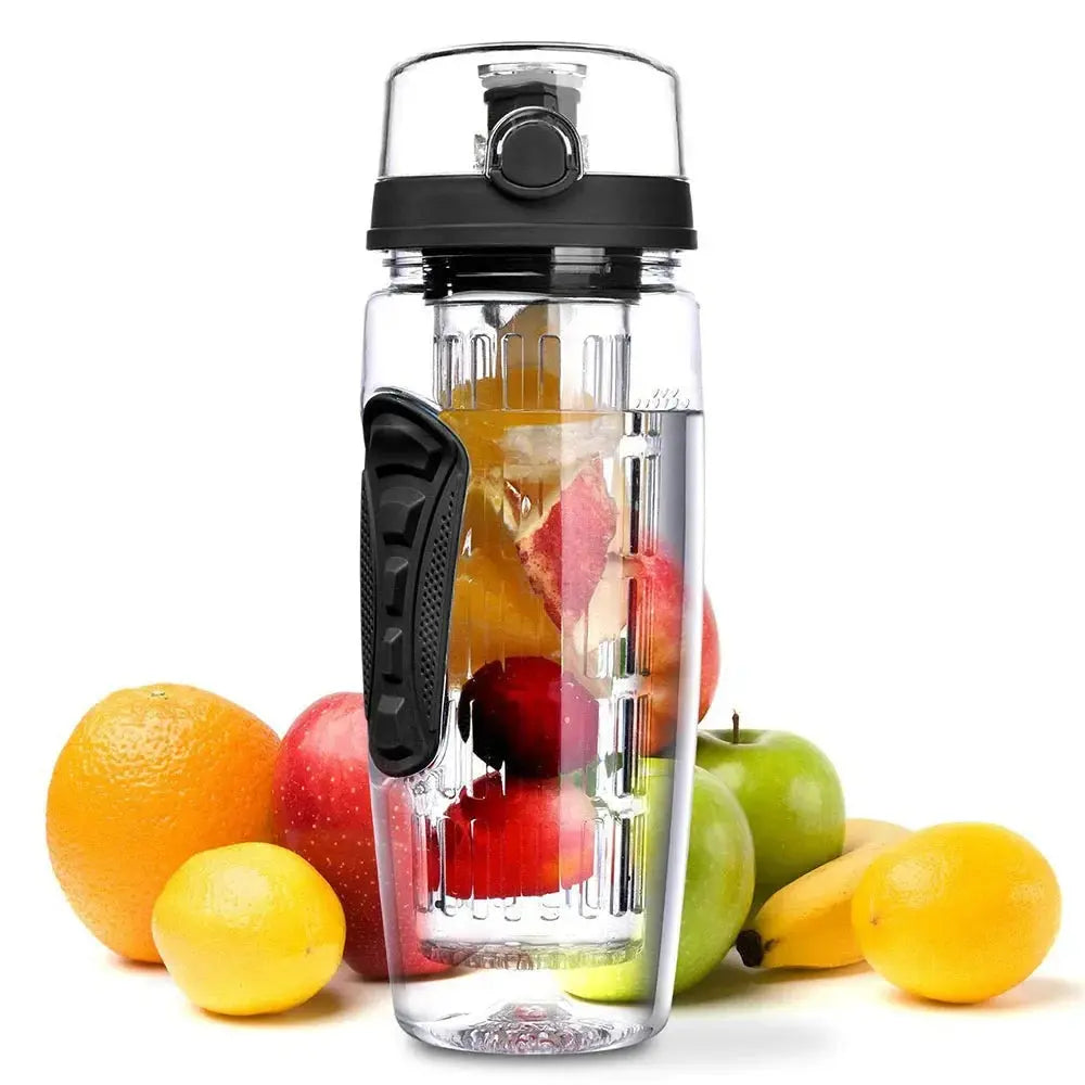 1 Litre Water Bottle with Fruit Infuser and Time Tracker