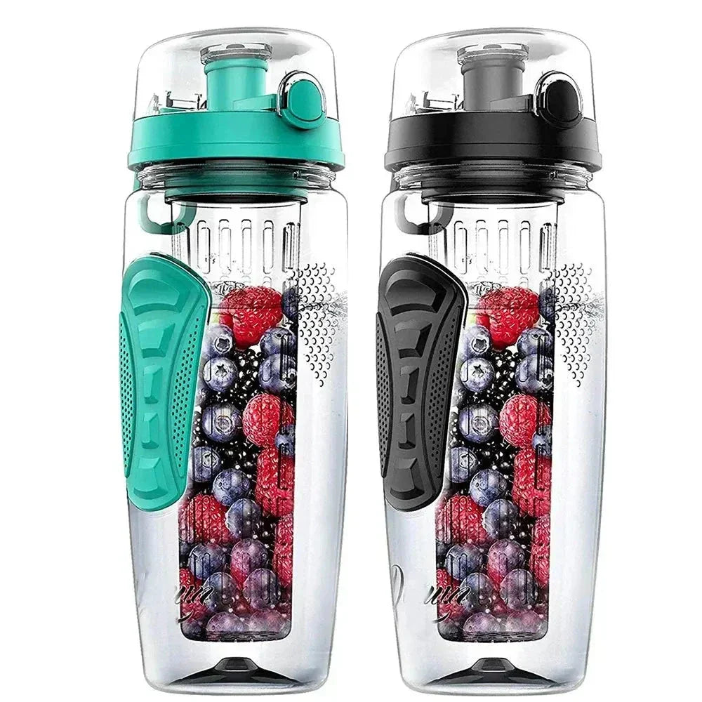 1 Litre Water Bottle with Fruit Infuser and Time Tracker