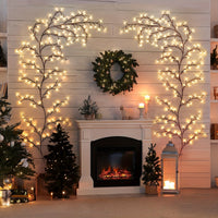 1 Piece Flexible Willow Branch Lights with 72/96 LEDs and 8 Lighting Modes
